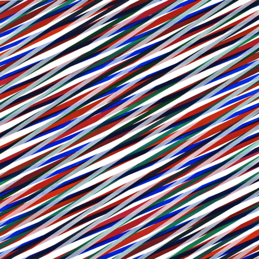 NOISY TWISTED IV 2013, Acryl auf MDF, 80x80 cm